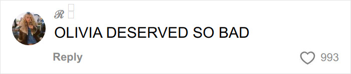 Comment on social media reading Olivia deserved so bad, discussing Olivia Dean the best new artist winner at 2026 Grammys.