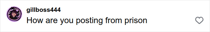Comment by user gillboss444 questioning how Joe Exotic is posting from prison, related to Epstein files discussion online.