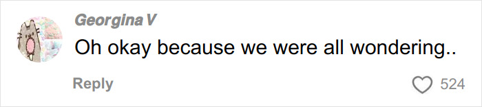 Comment by Georgina V expressing curiosity and confusion in a text-based social media post about Winter Olympics scandal.