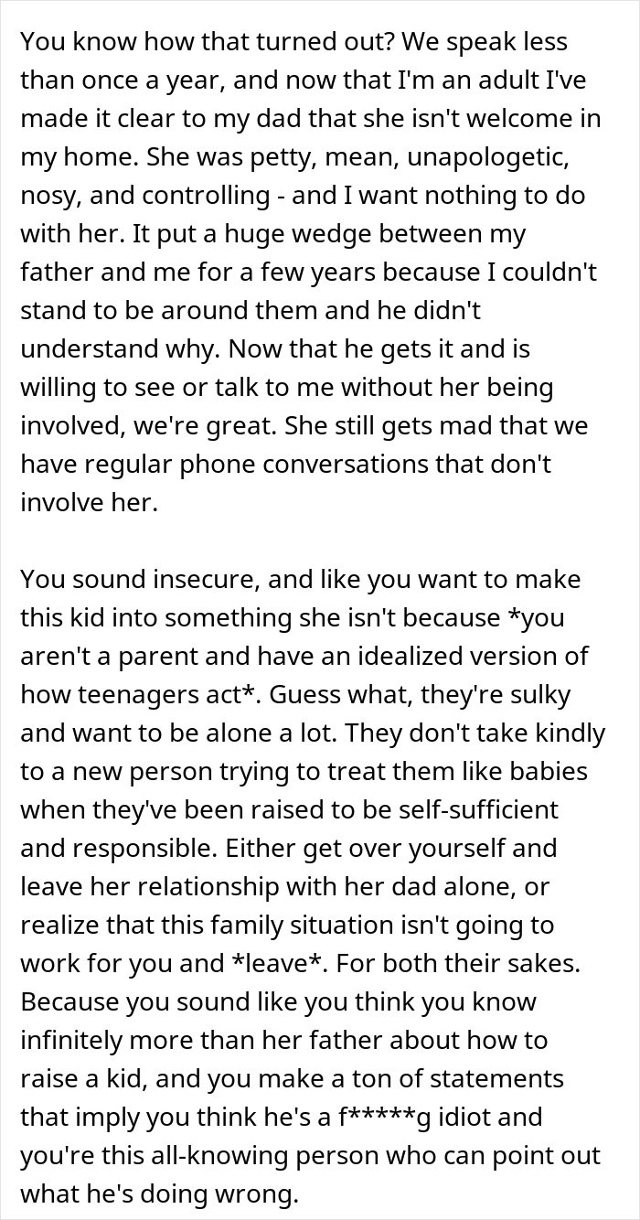 Woman Bashed Online For Turning Into Evil Stepmother For Shy And Introverted 17YO