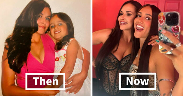 64 Parents Joined The Trend Of Sharing Photos With Their Kids That They Had Young