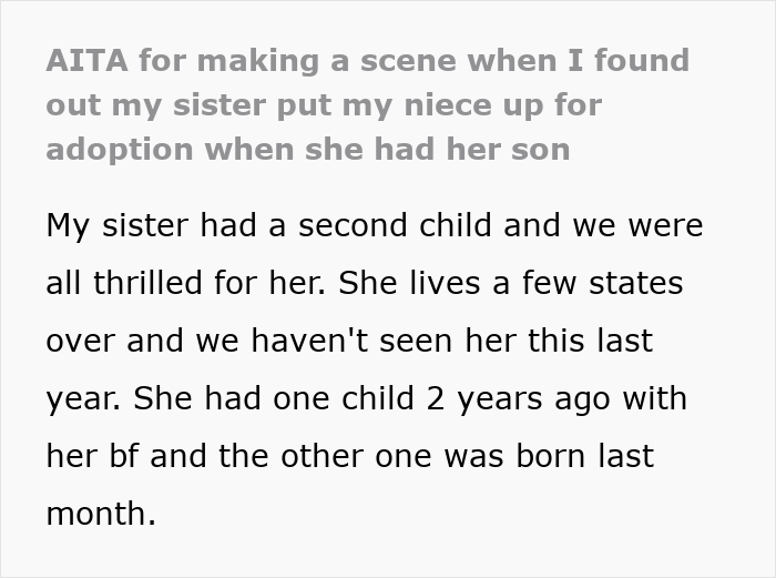 "She Wanted To Be A Boy Mom": Lady Loses It As Sis Gives Up Daughter For Adoption After Having Son