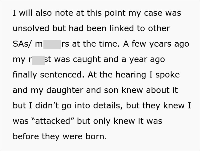 Text excerpt discussing a mother-in-law secretly DNA testing grandkid and the fallout from family reactions.