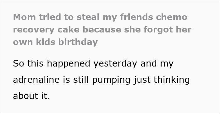 Entitled Mom Throws A Tantrum At Bakery, Tries To Steal Cancer Patient's Cake For Her Child's B-Day