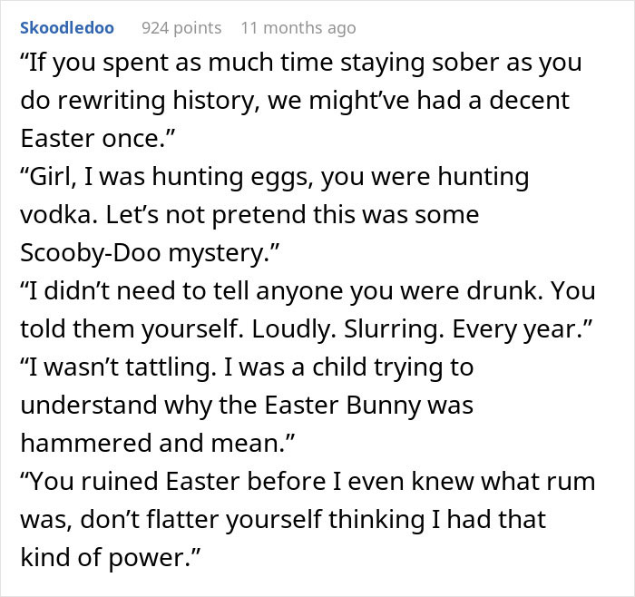 As pessoas sugerem reviravoltas para essa mulher que odeia a tia, a família encontra o posto e faz o trabalho para ela