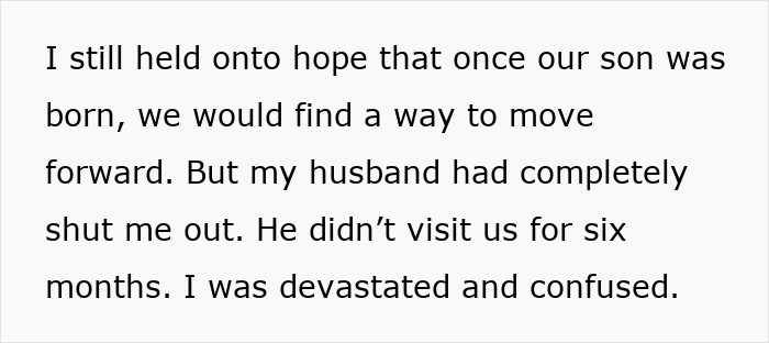 Text excerpt about hope and confusion after husband shuts wife out, reflecting sabotage and relationship struggles.