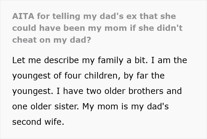 Text post discussing a bride horrified after uncovering why dad cut off his family and wedding regrets.