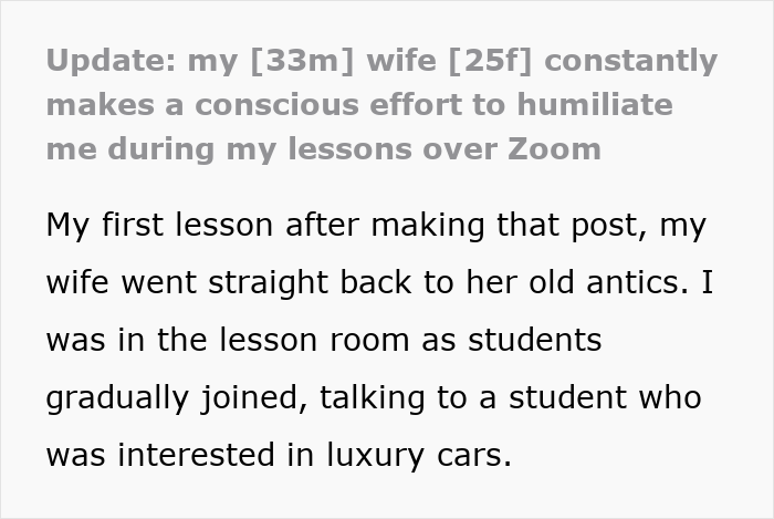 Teacher on Zoom experiencing toxic wife&rsquo;s ruthless humiliation during lesson in front of students, leading to him snapping.