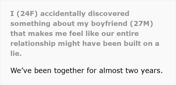 “Meu estômago caiu”: o mundo da mulher desmorona depois de saber sobre a vida dupla do namorado