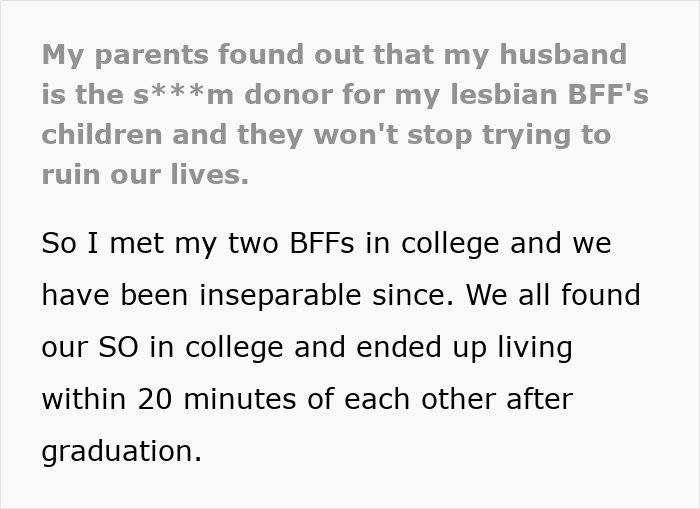 Conservative Parents Try To Ruin Daughter&rsquo;s Life Because Her Husband Helped 2 Lesbian Couples Have Kids