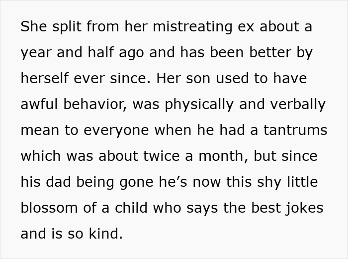 Text excerpt about a violent niece injuring a 6-month-old baby while enabler family ignores the victim.