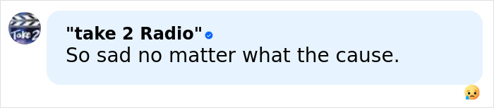 A sad message from take 2 Radio expressing sorrow over Eric Dane&rsquo;s cause of passing and heartbreaking loss.