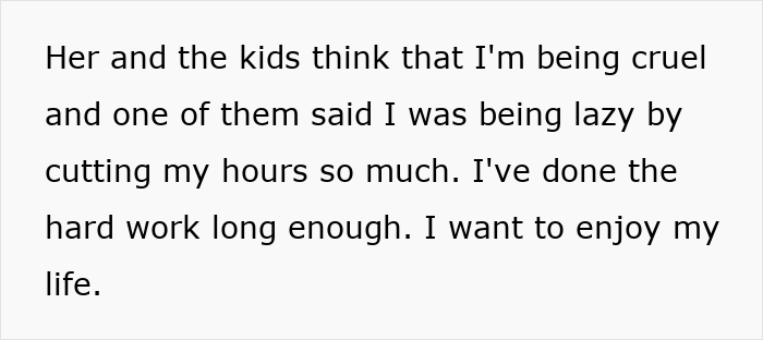 ALT text: Homemaker expressing frustration about adult kids not having luxury cars while exhausted husband suggests she get a job