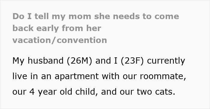 Text excerpt discussing family living arrangements, unrelated to neglectful owner dog health problems topic.