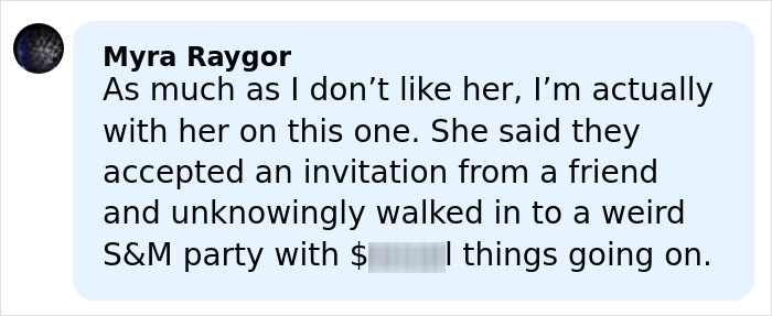 Commenter Myra Raygor discusses Candace Cameron Bure&rsquo;s experience at a dark, demonic adult party.