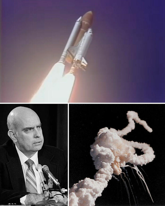 Smoke and debris rising from a spacecraft explosion, illustrating classified documents related to disasters.