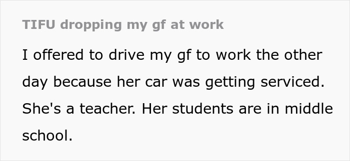 "Welcome To My World": Guy Drops GF Off At Work, Regrets It As He&rsquo;s Accosted By Her &ldquo;Curious&rdquo; Students