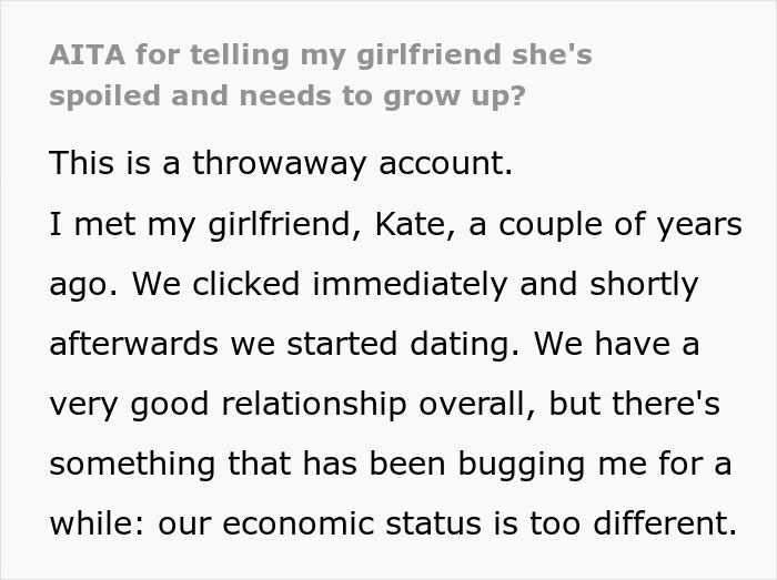 Guy Tells Rich Girlfriend That She’s Spoiled, Lazy And Needs To Grow Up, Ends Up Single And Sad Guy Tells Rich Girlfriend That She’s Spoiled, Lazy And Needs To Grow Up, Ends Up Single And Sad