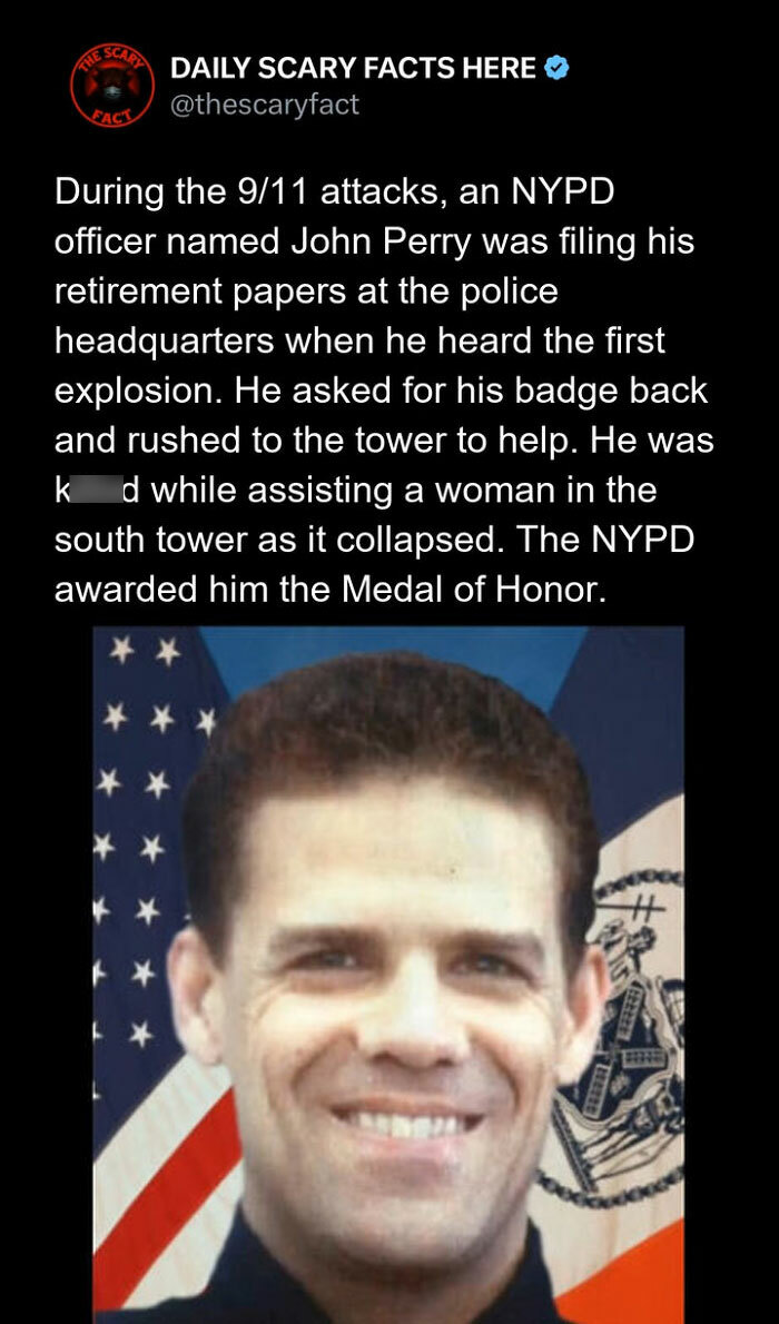 NYPD officer heroically rushed to help during 9/11 attacks, awarded Medal of Honor for bravery in the south tower collapse.
