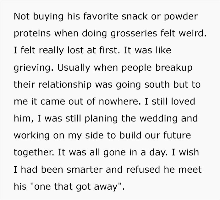 Text excerpt about a man falling into deep regret after ditching fianc&eacute;e to chase the one that got away.