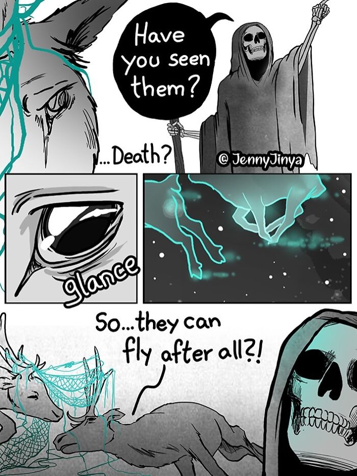 Artist Who Made People Cry With Her Grim Reaper Animal Comics Is Back With New Tearjerkers (7 Stories)