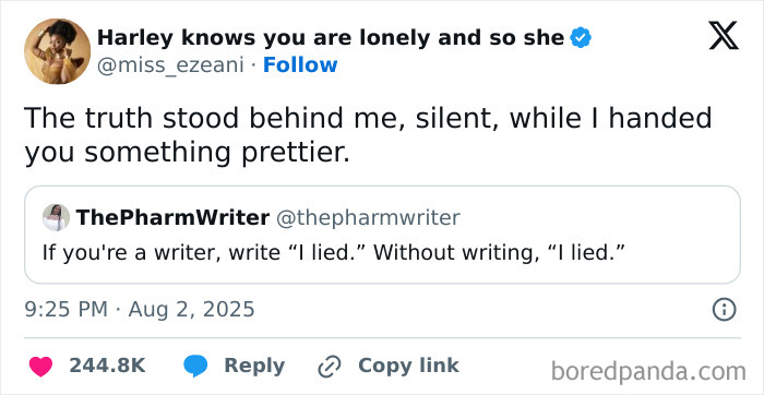 Screenshot of a social media post featuring an unhinged sentence that left everyone speechless in viral content.