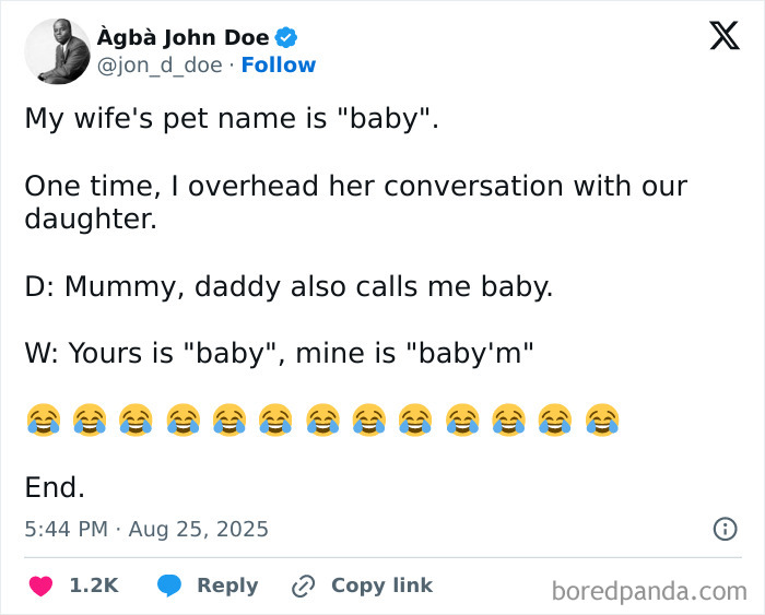 Tweet showcasing a humorous parent-kid conversation with funny pet name mix-up, highlighting parent-kid humor.