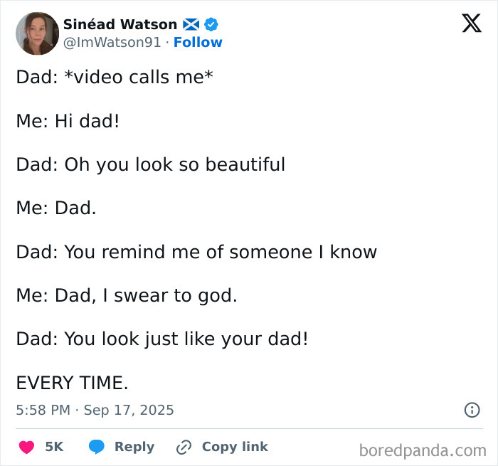 Parent-kid conversation on video call showing their humor and relatable family moments in a funny text exchange.