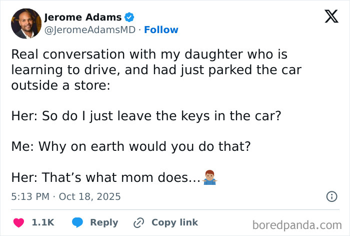 Parent-kid conversation about car keys shows their humor and relatable moments in everyday family life.