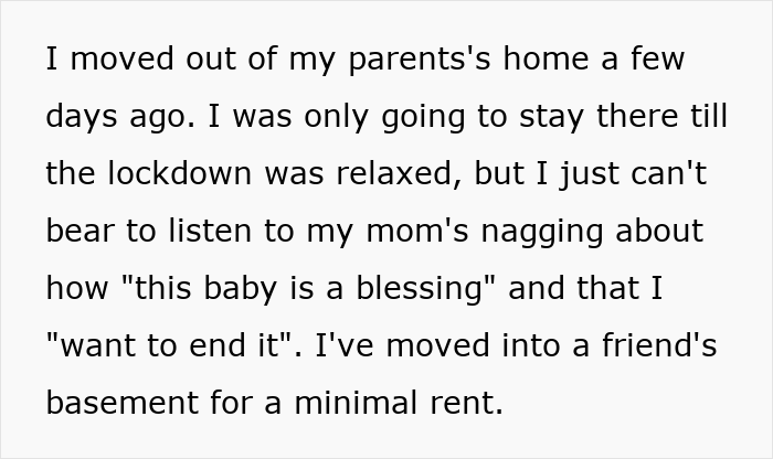 Teen daughter shares her story of moving out due to delusional parents calling sixth baby a miracle and demanding sacrifice.