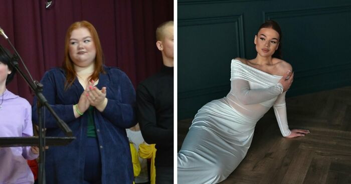 Before and after photos showing unbelievable transformations of a woman who totally changed her life in 3 years.