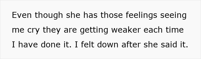 Man Praises Wife For Accepting Him When He Cries, Learns That She Loses Romantic Feelings Each Time Man Praises Wife For Accepting Him When He Cries, Learns That She Loses Romantic Feelings Each Time