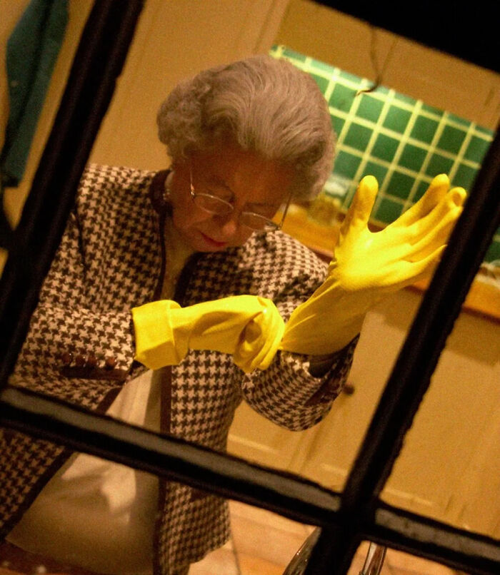 The Queen Tries On Marigolds
