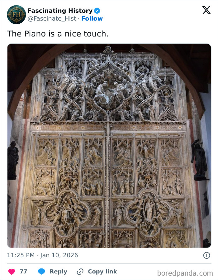 Intricate historical stone carvings showcasing advanced craftsmanship from the past in a grand architectural setting.