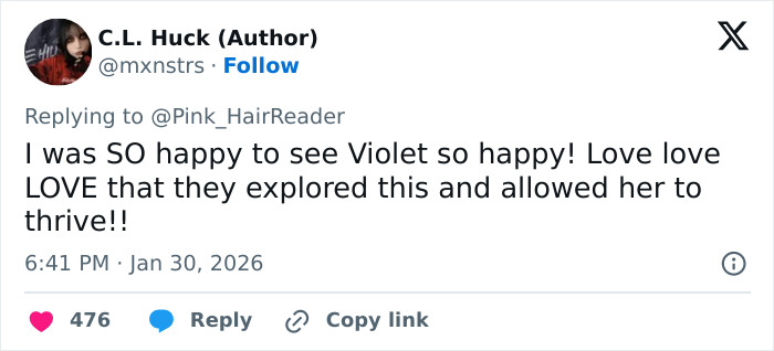 Screenshot of a tweet discussing Bridgerton&rsquo;s Ruth Gemmell and her emotional response after filming an intimate sequence.