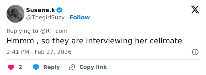 Screenshot of a tweet discussing Ghislaine Maxwell&rsquo;s prison feuds involving diva alliances and hygiene issues.