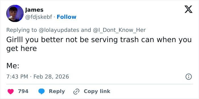 Tweet discussing fans roasting Lola Young's outfit, humorously comparing it to an oil container at the Brit Awards 2026. Tweet discussing fans roasting Lola Young's outfit, humorously comparing it to an oil container at the Brit Awards 2026.