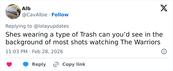 Twitter user humorously compares Lola Young’s red carpet outfit to an oil container seen in casual settings. Twitter user humorously compares Lola Young’s red carpet outfit to an oil container seen in casual settings.