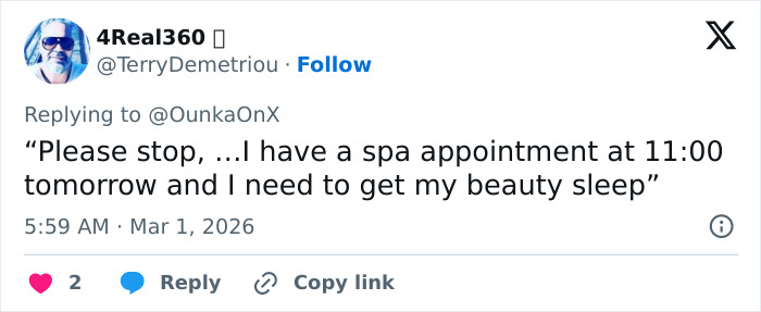 Screenshot of a Twitter reply expressing frustration as influencers rush to film amid Iran's Dubai strikes.