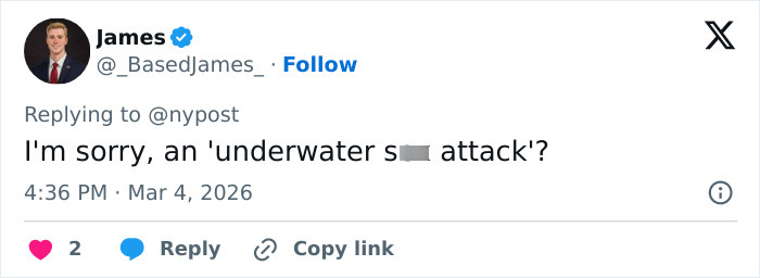 Screenshot of a Twitter reply questioning the alleged underwater incident involving a star water polo player and a teammate. Screenshot of a Twitter reply questioning the alleged underwater incident involving a star water polo player and a teammate.