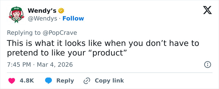 Wendy&rsquo;s tweet mocking a competitor&rsquo;s product amid the ongoing burger battle on social media platforms.