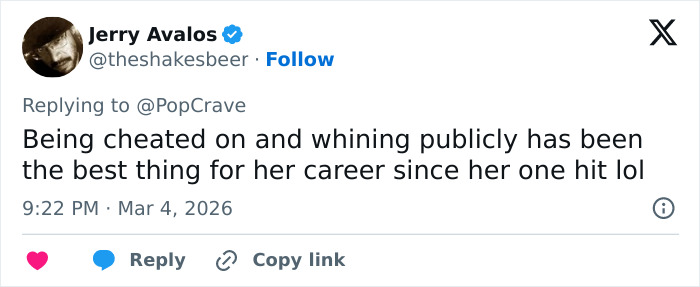 Tweet by Jerry Avalos discussing public reaction related to David Harbour’s alleged partner and a Lily Allen producer’s party incident.