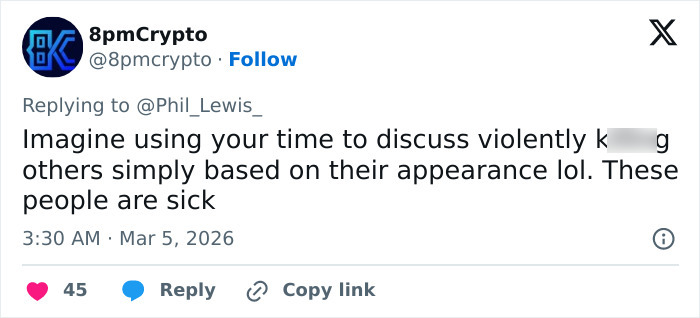 Screenshot of a tweet criticizing disturbing texts from Turning Point USA college president exposed online.