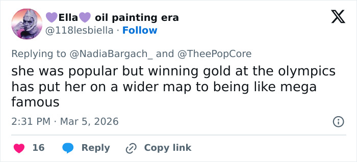 Olympic hero Alysa Liu speaking about her terrifying airport experience with concerned expression and casual outfit.