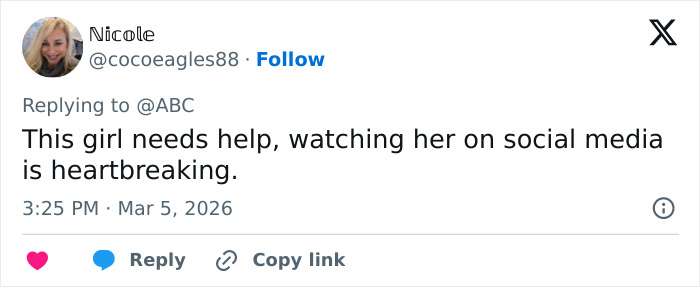 Screenshot of a tweet expressing concern for Britney Spears amid jaw-dropping 911 call records from her mansion arrest.