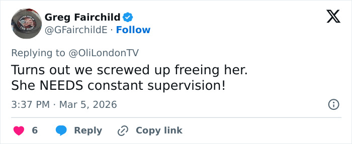 Screenshot of a tweet discussing the need for constant supervision related to Britney Spears&rsquo; 911 call records and arrest.
