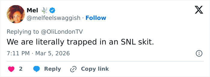 Screenshot of a tweet discussing the viral Paris Fashion Week appearance of Elon Musk&rsquo;s estranged daughter.