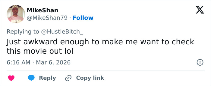 Screenshot of a tweet reacting to Ryan Gosling's leaked phone call with Mikey Day causing secondhand embarrassment.