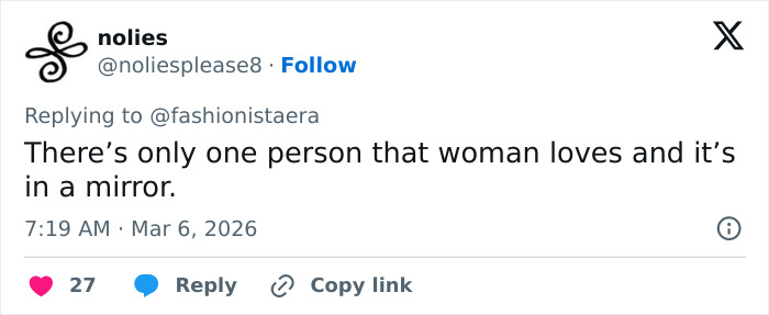 Screenshot of a social media post calling out disturbing behavior related to Nicola Peltz in Brooklyn Beckham's birthday post.