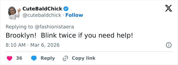 Tweet on social media calling out disturbing behavior related to Nicola Peltz in Brooklyn Beckham's birthday post.